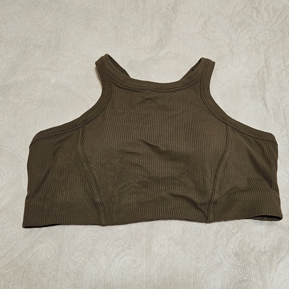 Lululemon Ribbed Nulu High-Neck Yoga Bra Light Support B/C Cup Sz 14 - Picture 7 of 10